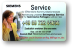 Service-Karte fr Siemens