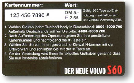Telefonkarte_Volvo_RS2